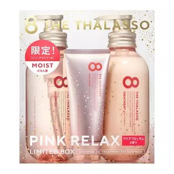 Восемь шампуней Thalasso Moist Moist Treatment с мини-маской для волос Pink Relax Limited Kit Blossom & (Аромат Аква)