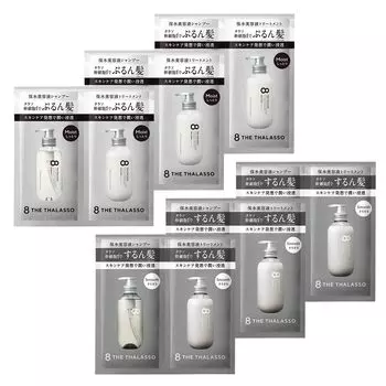 Восемь Za Thalasso Moist Smooth 10 мл каждый 1DAY Пробный набор из 6 видов x 3 Шампунь Лечение Уход за волосами Сделано в Японии Пробный вариант для путешествий и (2 каждый) &