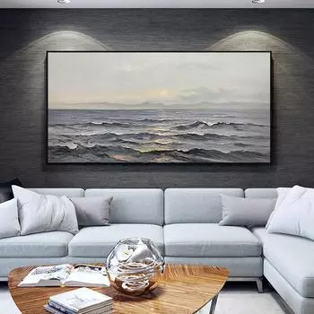 Восход солнца, пляж, вид на море, настенное искусство, горный пейзаж, холст, картина, постер и печать для гостиной, современное настенное художественное изображение 20x40cm Unframed