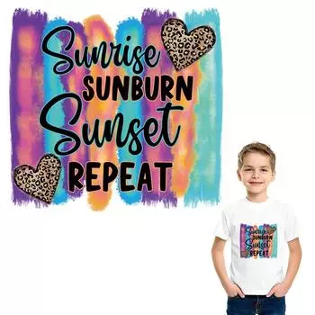 Восход термопереносные буквы Parches Ropa Diy футболка толстовки одежда наклейки термопресс аппликация утюг на нашивке лето