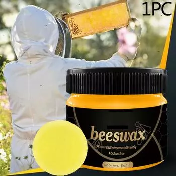 Воск для пола из натурального дерева, воск для ухода за мебелью, полировка, водонепроницаемый пчелиный воск для полов, 1 шт./4 шт. One Size чёрный