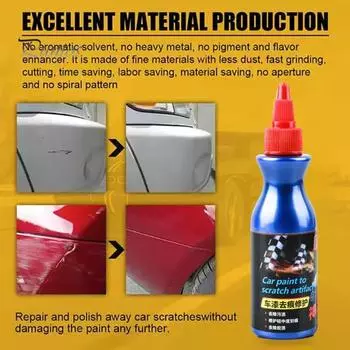 Воск для ремонта автомобильной краски с набором губок Защитное покрытие Широко используемый воск для удаления царапин с автомобиля Набор воска для удаления царапин синий