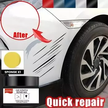 Воск для ремонта царапин на автомобиле, безопасный в использовании, с особой мягкой формулой, полировальный воск для автомобиля, подходящий для солнечных линий, линий ногтей, отлетающей краски 5G