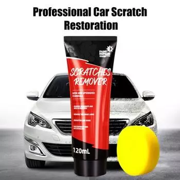 Воск для удаления царапин на автомобиле Паста для ремонта царапин на автомобиле Полировальный воск с губкой-аппликатором A