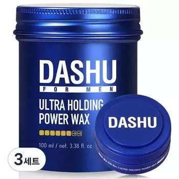 Воск для волос Dashu for Men Premium Ultra Holding Power 100мл + 15мл, 3 набора, Лучшие мужские средства для волос из Кореи