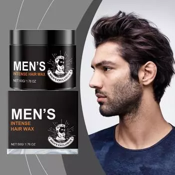 Воск для волос, фиксирующий освежающий крем для укладки локонов, может питать волосы и повышать их эластичность. чёрный