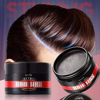 Воск для волос Strong Styling Hair Wax Natural Fluffy Hair Paste Shaping Hair Gel Vintage Hair Wax Force Setting Natural Fluff 100g