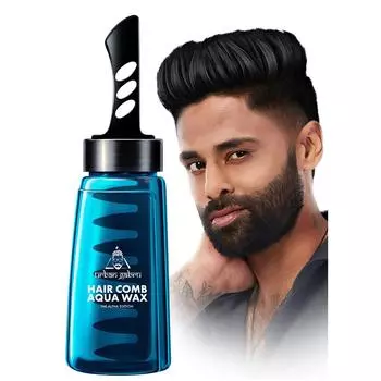 Воск для волос UrbanGabru Aqua | Воск для укладки волос Alpha Edition 2-в-1 для мужчин | Сильная фиксация, влажный вид и блестящий финиш на весь день (260 мл) 260ml