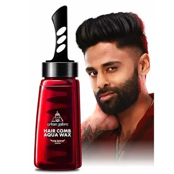 Воск для волос UrbanGabru Aqua | Воск для укладки волос для мужчин 2 в 1 | Сильная фиксация, влажный вид и блестящий финиш на весь день (Аква Воск) (260 МЛ) 260ml цвет морской волны