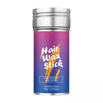 Воск для волос, восковая палочка для париков, гладкая палочка для контроля краев, помада для волос, нежирный воск для укладки волос, отлетающий One Size белый