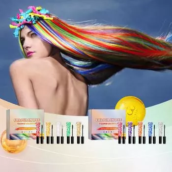 Воск для волос, временный воск для волос, натуральная окраска для причесок, для мужчин, женщин, вечеринок, косплея, 14 мл*5 One Size