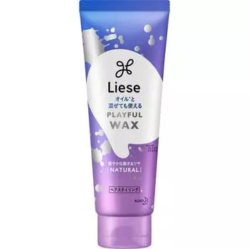 Воск KAO Liese Playful Wax Light Natural 70 г Средства для укладки Для завершения укладки нанесите средство на ладони и вотрите в волосы снизу вверх, уделяя особое внимание кончикам волос.
