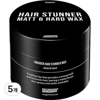 Воск Swagger Hair Stunner Matte and Hard, 5 упаковок, 50 г, лучшие мужские средства для волос из Кореи