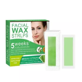 Восковая бумага для удаления волос, удаление волос на лице у женщин, бережное и быстрое удаление волос на бровях, губах, теле, ногах и линии бикини One Size