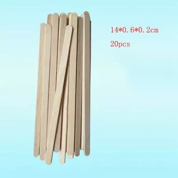 Восковая лопаточка для татуировки, деревянная палочка для бровей, деревянная восковая эпиляция, большой депрессор для удаления волос, 20 шт. (маленький размер) 20pcs