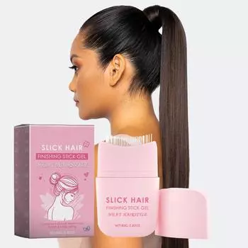 Восковая палочка Frizz Stick для разглаживания волос Воск для краев волос Воск для контроля завивания краев волос 80 г розовый