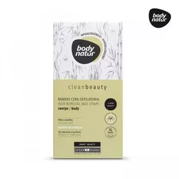 Восковая полоска для удаления волос Body Nature Clean Beauty, 16 шт.