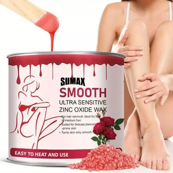 Восковые бобы для безболезненной эпиляции с розой - не содержат спирта, подходят для всех типов кожи, идеально подходят для лица, зоны бикини и ног, используются по всему телу. 150