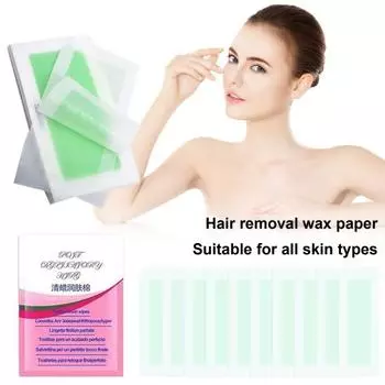 Восковые полоски для лица, подмышки, губы, тело, универсальные восковые бумаги для легкого удаления волос 1 Set