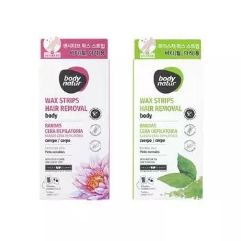 Восковые полоски для удаления волос Body Nature (Выберите 1 из 2 типов) (16 листов) Machathi Normal Skin (16 sheets)