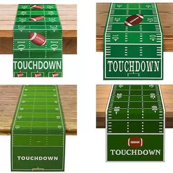 Воскресная скатерть для регби Суперкубок Настольная дорожка Регби-футбол Спортивная тема Настольная дорожка