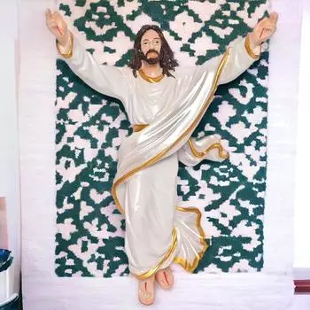 Воскресший Христос Идеально подходит для дома/молитвенной комнаты/подарков и украшений (белый)