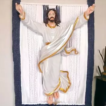 Воскресший Христос Идеально подходит для дома/молитвенной комнаты/подарков и украшений (белый) новый