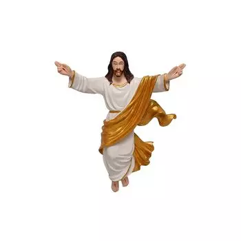 Воскресший Иисус Христос Идол и выставочный экспонат для подарка и украшения (Золото и Белый) (3 x 10 x 12 дюймов), Идол