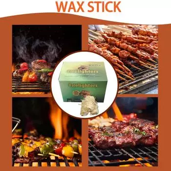 Воспламенитель палочки для дерева Wax, катушка зажигания, барбекю для кемпинга на открытом воздухе, быстроразжигаемая угольная катушка Wax Wood One Size
