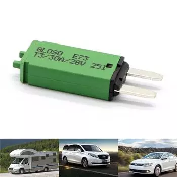 Восстанавливаемый предохранитель 14 В постоянного тока, 5 А, 7,5 А, 10 А, 15 А, 20 А, 25 А, 30 А, мини-банкомат, плавкий предохранитель, автоматическая регулировка дель карро дель барко Марина армия зеленый