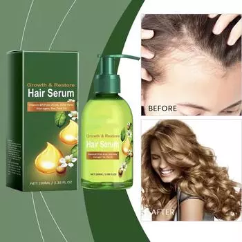 Восстанавливает сухие секущиеся кончики и сухие волосы, свободное от роста, масло для мытья, 100 мл зелёный