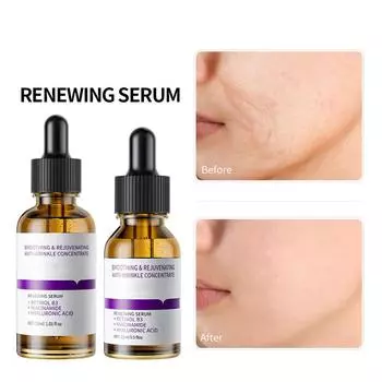 Восстанавливающая и обогащающая ночная сыворотка для лица для сияющей кожи, сыворотка для чувствительной кожи 30 мл белый