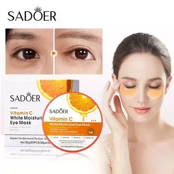 Восстанавливающая маска для глаз с витамином С уменьшает темные круги, морщины и мешки под глазами, увлажняет кожу вокруг глаз