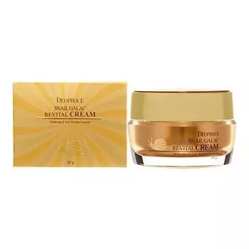 Восстанавливающий крем для лица с муцином улитки и галактомисисом,DEOPROCE SNAIL GALAC REVITAL CREAM,50мл