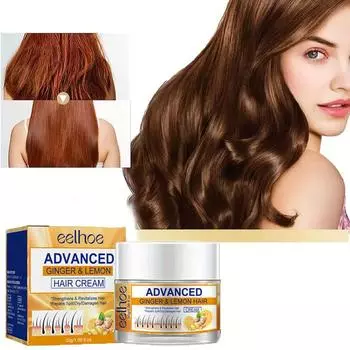 Восстанавливающий крем для волос EELHOE «Имбирно-лимонный» для гладких, мягких и увлажненных волос 30g