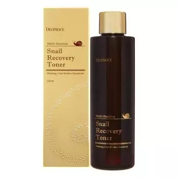 Восстанавливающий тонер для лица Корея с муцином улитки DEOPROCE SNAIL RECOVERY TONER 210мл