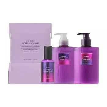 ВОССТАНОВЛЕНИЕ ВОССТАНОВЛЕНИЕ ВОССТАНОВЛЕНИЕ ЛОСЬОН ДЛЯ ВОЛОС INTO THE DREAM SCENT Восстановление Восстанавливающий шампунь 470 мл Лечение 470 мл Молочко для волос 100 мл [KUNDAL] НОЧНОЙ ШАМПУНЬ+НОЧЬ