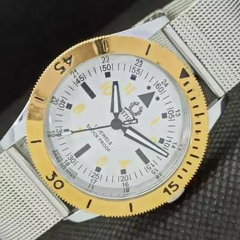 ВОССТАНОВЛЕННЫЕ 40 ММ ВИНТАЖНЫЕ ШВЕЙЦАРСКИЕ МУЖСКИЕ ЧАСЫ TITUS WINDING С ПОВОРОТНЫМ БЕЗЕЛЕМ a241004-2 Titusa241004