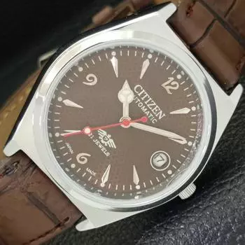 ВОССТАНОВЛЕННЫЕ АВТОМАТИЧЕСКИЕ ЧАСЫ CITIZEN 8200 JAPAN MENS CORRICK DIAL A432339-2 R111-a432339