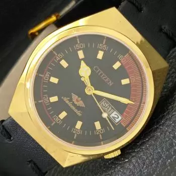 ВОССТАНОВЛЕННЫЕ АВТОМАТИЧЕСКИЕ ЧАСЫ CITIZEN 8200 JAPAN MENS С ЧЕРНЫМ ЦИФЕРБЛАТОМ A432381-2 R111-a432381