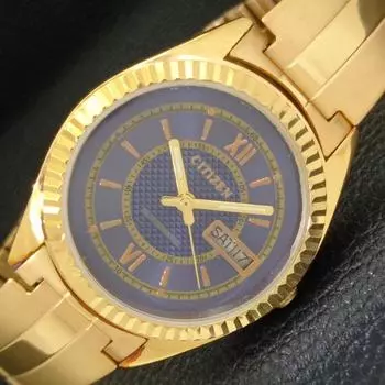 ВОССТАНОВЛЕННЫЕ АВТОМАТИЧЕСКИЕ МУЖСКИЕ ЧАСЫ CITIZEN 8200 JAPAN DAY&DATE СИНИЙ ЦИФЕРБЛАТ a432637-2 R112-a432637