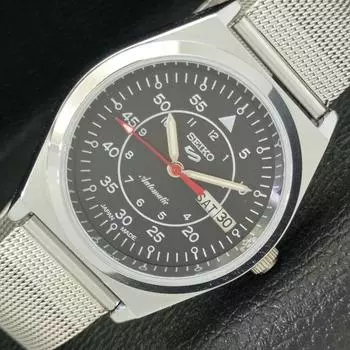 ВОССТАНОВЛЕННЫЕ АВТОМАТИЧЕСКИЕ МУЖСКИЕ ЧАСЫ SEIKO 5 JAPAN 6309A С ЧЕРНЫМ ЦИФЕРБЛАТОМ a427279-2 QRL-a427279