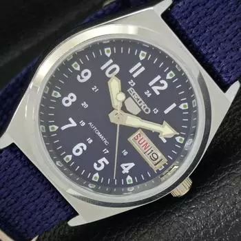 ВОССТАНОВЛЕННЫЕ АВТОМАТИЧЕСКИЕ МУЖСКИЕ ЧАСЫ SEIKO 5 JAPAN 6309A С СИНИМ ЦИФЕРБЛАТОМ a427302-2 QRL-a427302