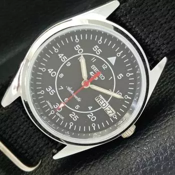 ВОССТАНОВЛЕННЫЕ АВТОМАТИЧЕСКИЕ ЯПОНСКИЕ МУЖСКИЕ ЧАСЫ SEIKO 5 6309A С ЧЕРНЫМ ЦИФЕРБЛАТОМ a427285-2 QRL-a427285