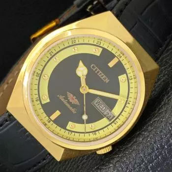 ВОССТАНОВЛЕННЫЕ JAPAN CITIZEN AUTOMATIC 8200 МУЖСКИЕ ЧАСЫ С ЧЕРНЫМ ЦИФЕРБЛАТОМ A432385-2 R111-a432385