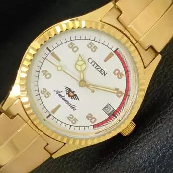 ВОССТАНОВЛЕННЫЕ JAPAN CITIZEN AUTOMATIC 8200 МУЖСКИЕ ЧАСЫ С БЕЛЫМ ЦИФЕРБЛАТОМ И ДАТОЙ a432623-2 R112-a432623