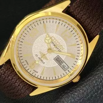 ВОССТАНОВЛЕННЫЕ JAPAN CITIZEN AUTOMATIC 8200 МУЖСКИЕ ЧАСЫ С СЕРЕБРИСТЫМ ЦИФЕРБЛАТОМ A431467-2 R107-a431467