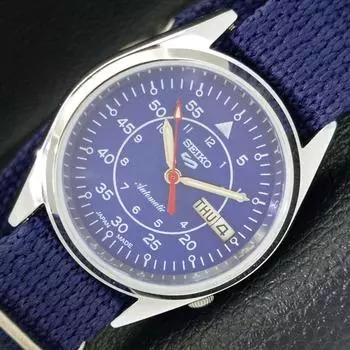 ВОССТАНОВЛЕННЫЕ JAPAN SEIKO 5 AUTOMATIC 6309A МУЖСКИЕ ЧАСЫ С СИНИМ ЦИФЕРБЛАТОМ a427257-2 QRL-a427257