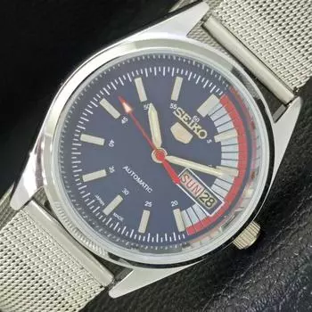 ВОССТАНОВЛЕННЫЕ JAPAN SEIKO 5 AUTOMATIC 6309A МУЖСКИЕ ЧАСЫ С СИНИМ ЦИФЕРБЛАТОМ a427273-2 QRL-a427273