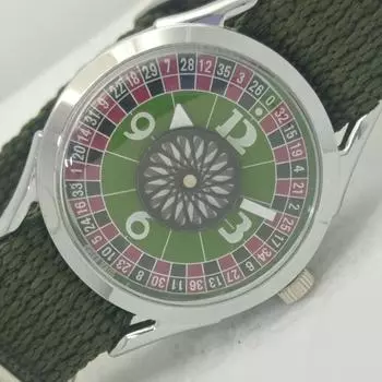 ВОССТАНОВЛЕННЫЕ МЕХАНИЧЕСКИЕ ШВЕЙЦАРСКИЕ МУЖСКИЕ ЧАСЫ MYSTERY POKER FACE A412230-1 Sku005-a412230